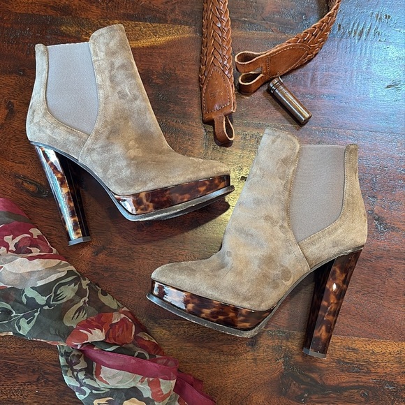 Ralph Lauren Collection Purple Label Suede Chelsea Boots Booties 39 - Picture 1 of 11